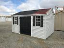 10x14 HD Peak with Vinyl Siding and Shelves